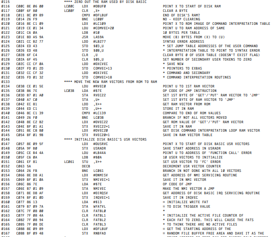 Disc Controller ROM Assembler code